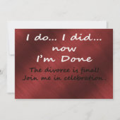 The Divorce is Final Kaart (Voorkant)