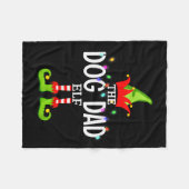 The Dog Dad Elf Christmas Matching Pajamas Men Wom Fleece Deken (Voorkant (Horizontaal))