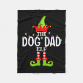 The Dog Dad Elf Christmas Matching Pajamas Men Wom Fleece Deken (Voorkant)