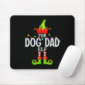 The Dog Dad Elf Christmas Matching Pajamas Men Wom Muismat (Met muis)
