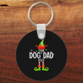 The Dog Dad Elf Christmas Matching Pajamas Men Wom Sleutelhanger (Voorkant)