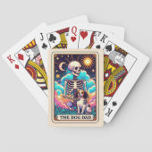 The Dog Dad Funny Fathers Day Skeleton Tarot Kaart (Achterkant)
