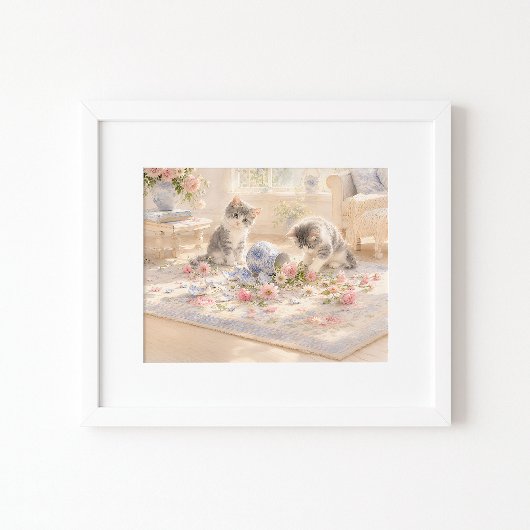 The Dog Did It Watercolor Kunstprint Poster