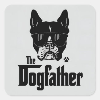 The Dog Father and Dog Dad Vierkante Sticker