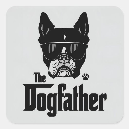 The Dog Father and Dog Dad Vierkante Sticker (Voorkant)