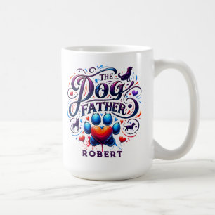 The Dog Father Retro Typografie Koffiemok