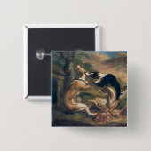 The Dog Fight, 1678 Vierkante Button 5,1 Cm (Voorkant /achterkant)