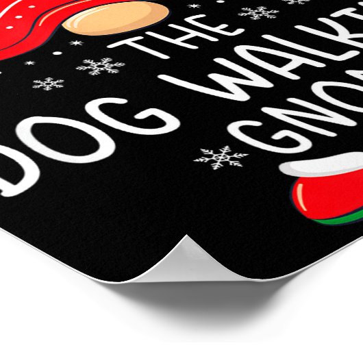 The Dog Walking Gnome Xmas Family Matching Funny C Poster (Hoek)