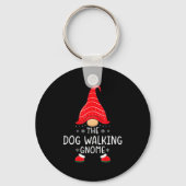 The Dog Walking Gnome Xmas Family Matching Funny C Sleutelhanger (Voorkant)