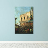 The Doge in the Shrove Dinsdag Festival op Pia Canvas Afdruk (Insitu (Houten vloer))