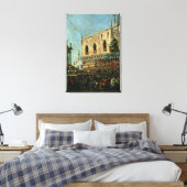 The Doge in the Shrove Dinsdag Festival op Pia Canvas Afdruk (Insitu (Slaapkamer))