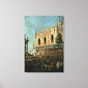 The Doge in the Shrove Dinsdag Festival op Pia Canvas Afdruk