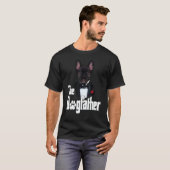 The Dogfather French Bulldog Dad Frenchie dog T-shirt (Voorkant volledig)