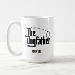 The Dogfather Hondenvader Wit op donker Koffiemok