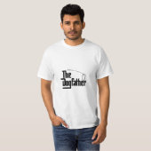 The Dogfather Hondenvader Wit op donker T-shirt (Voorkant volledig)