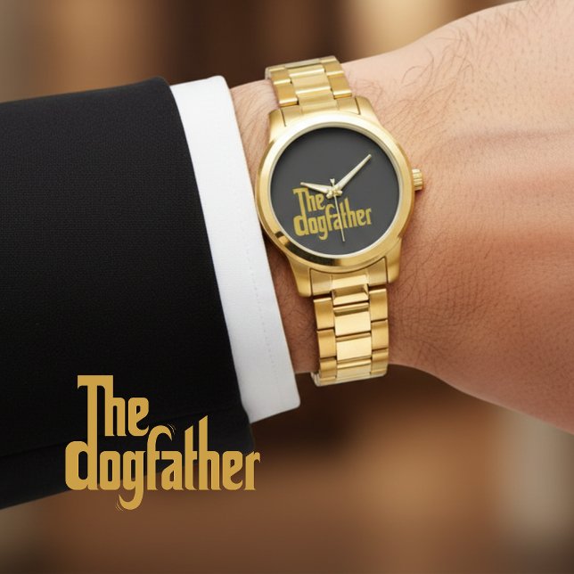 The Dogfather - Vader cadeau voor Vaderdag  Horloge (The Dogfather watch - inspired by The Godfather - makes a stunning Father's Day gift for a dog dad.)