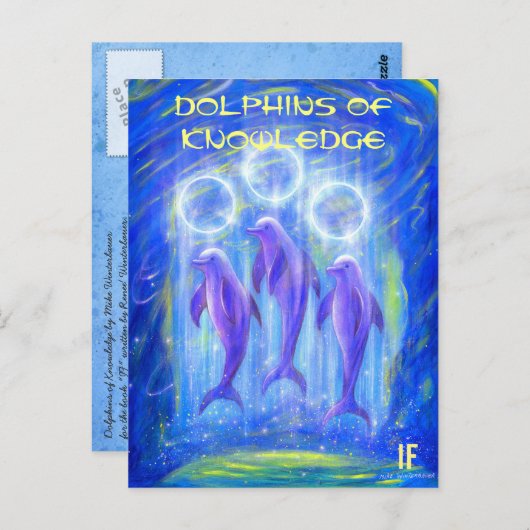 The Dolphins of Knowledge by Mike Winterbauer Briefkaart (Voorkant / Achterkant)