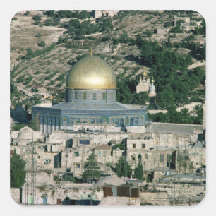 The Dome of the Rock, bouwde AD 692 Vierkante Sticker