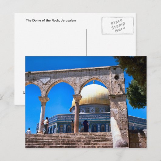 The Dome of the Rock, Jerusalem Briefkaart (Voorkant / Achterkant)