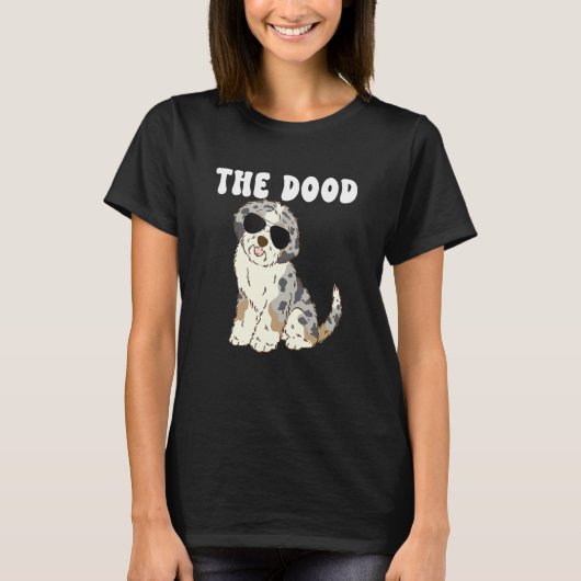 The Dood Mom Blue Merle Aussiedoodle Doodle Dog Da T-shirt (Voorkant)
