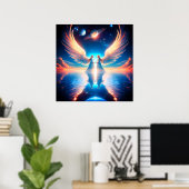 The Double Angels on 24x24 Wall  Poster (Thuiskantoor)