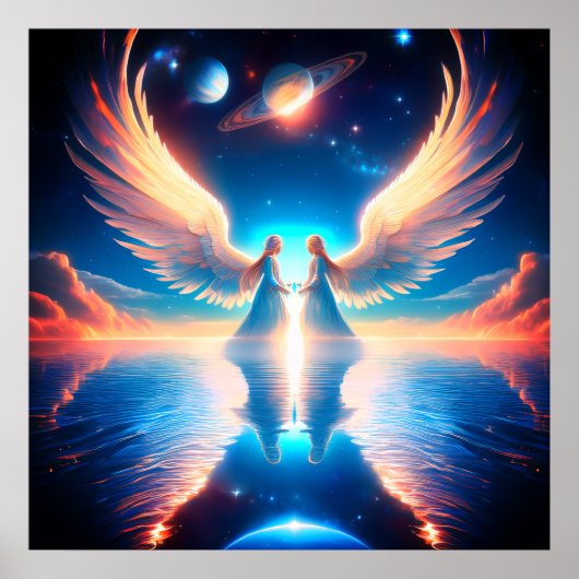The Double Angels on 24x24 Wall  Poster (Voorkant)