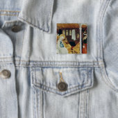 The Doubt of St. Joseph, c.1410-20 Vierkante Button 5,1 Cm (In situ)