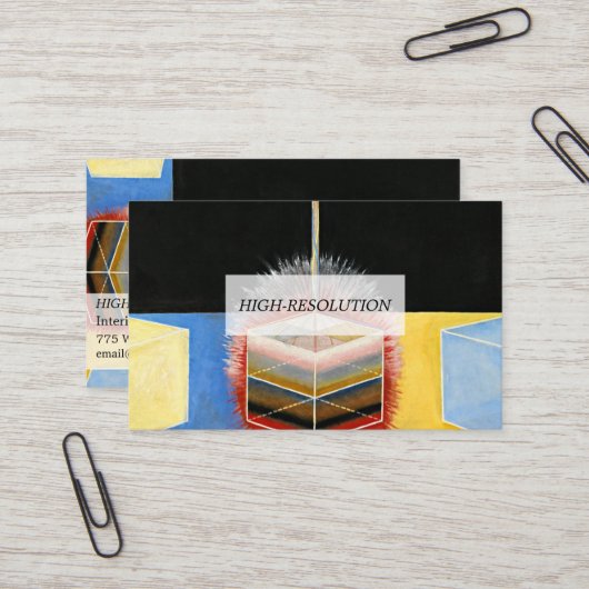 The Dove, 1915, van Hilma af Klint Visitekaartje (Voorkant / Achterkant in situ)