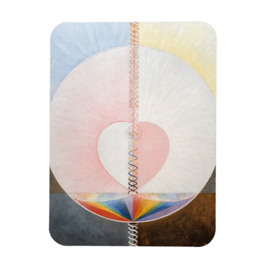 The Dove, No. 1, Hilma af Klint, Heart Magneet (Verticaal)