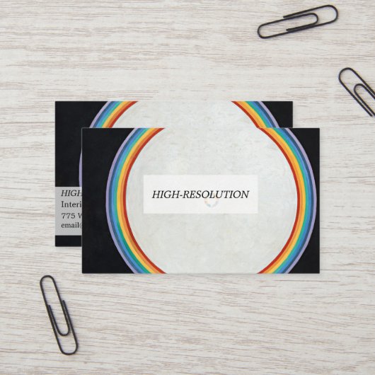 The Dove, nr. 14. door Hilma af Klint Visitekaartje (Voorkant / Achterkant in situ)