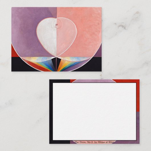 The Dove, nr.2. van Hilma af Klint Notitiekaartje (Voorkant / Achterkant)