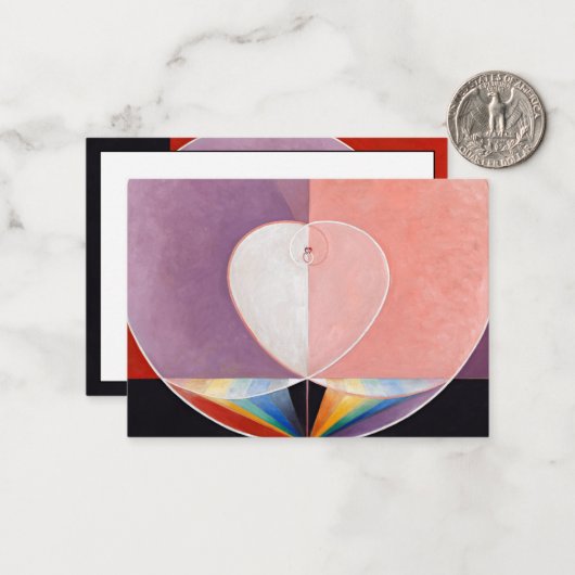 The Dove, nr.2. van Hilma af Klint Notitiekaartje (Voorkant / Achterkant in situ)