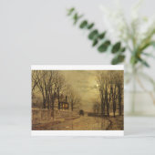The Draai of the Road by John Atkinson Grimshaw Briefkaart (Staand voorkant)