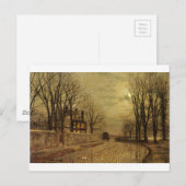 The Draai of the Road by John Atkinson Grimshaw Briefkaart (Voorkant / Achterkant)