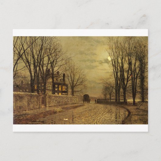 The Draai of the Road by John Atkinson Grimshaw Briefkaart (Voorkant)