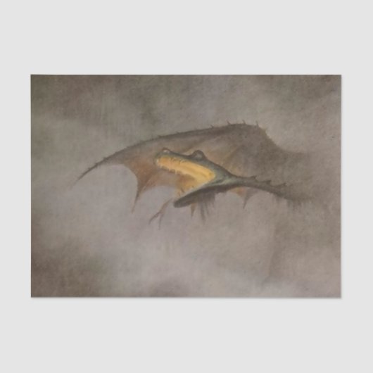 "The Dragon Awakes" van Theodor Kittelsen Tissuepapier (Voorkant)