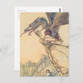 "The Dragon Caught the Queen" van Arthur Rackham Briefkaart (Voorkant / Achterkant)