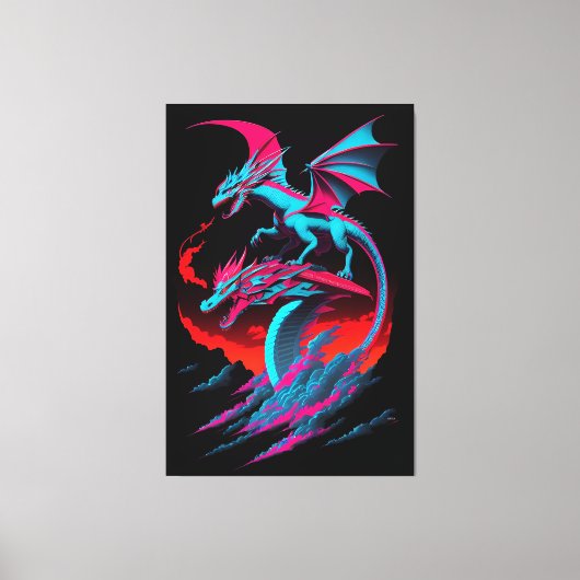 The Dragon Surf Rider Canvas Afdruk (Voorkant)