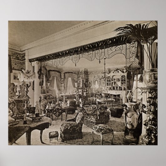 The Drawing Room, Wickham Hall, Kent, 1897 Poster (Voorkant)