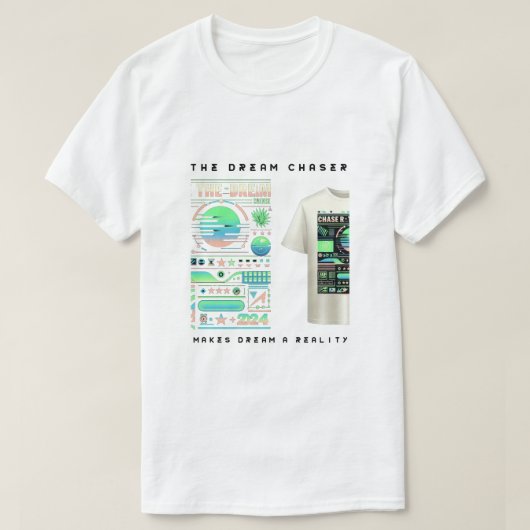 "The Dream Chaser" levendig abstract ontwerp T-shirt (Design voorkant)