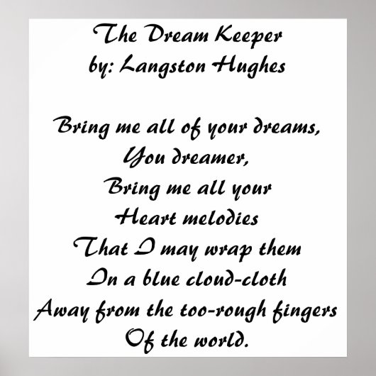 The Dream Keeper Poster (Voorkant)