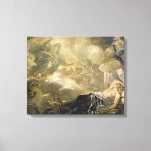 The Dream of Solomon, c.1693 (olie op canvas) Canvas Afdruk (Voorkant)
