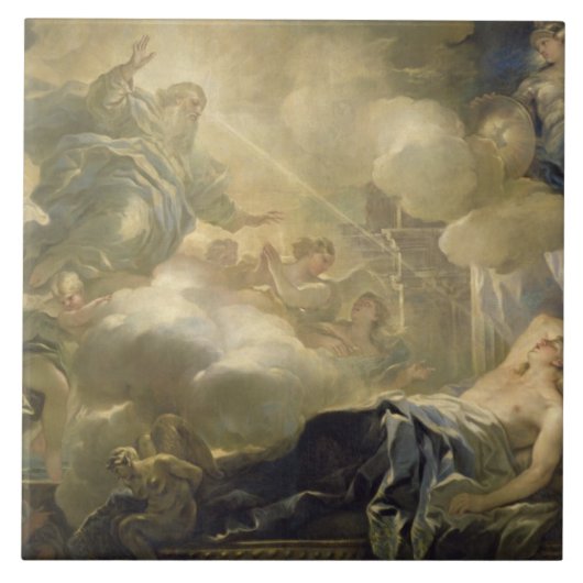 The Dream of Solomon, c.1693 (olie op canvas) Tegeltje (Voorkant)