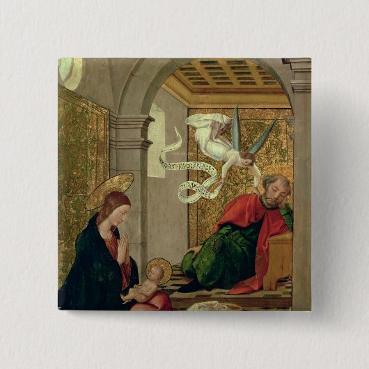 The Dream of St. Joseph, c.1535 Vierkante Button 5,1 Cm (Voorkant)
