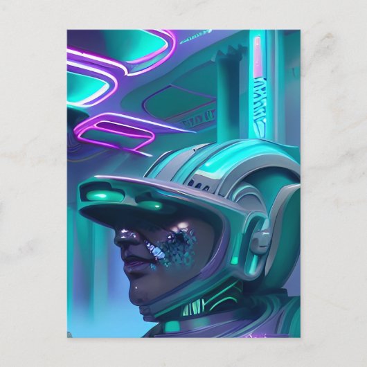 The Dream Police - Vaporwave Kunst Briefkaart (Voorkant)