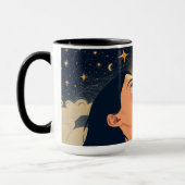 The Dreamer Neo-Deco Starry Night Personalized Mok (Links)
