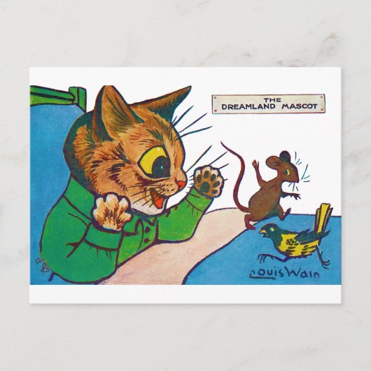 The Dreamweaver Mascot, Louis Wain Briefkaart (Voorkant)