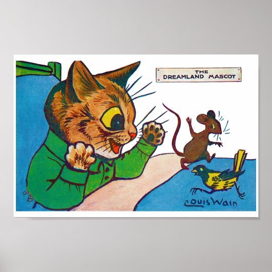 The Dreamweaver Mascot, Louis Wain Poster (Voorkant)