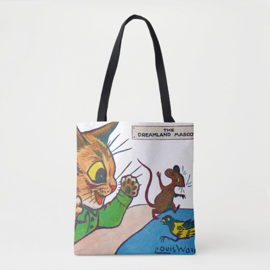 The Dreamweaver Mascot, Louis Wain Tote Bag (Voorkant)