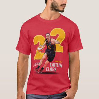 the dribble ball pose with 22 background t-shirt